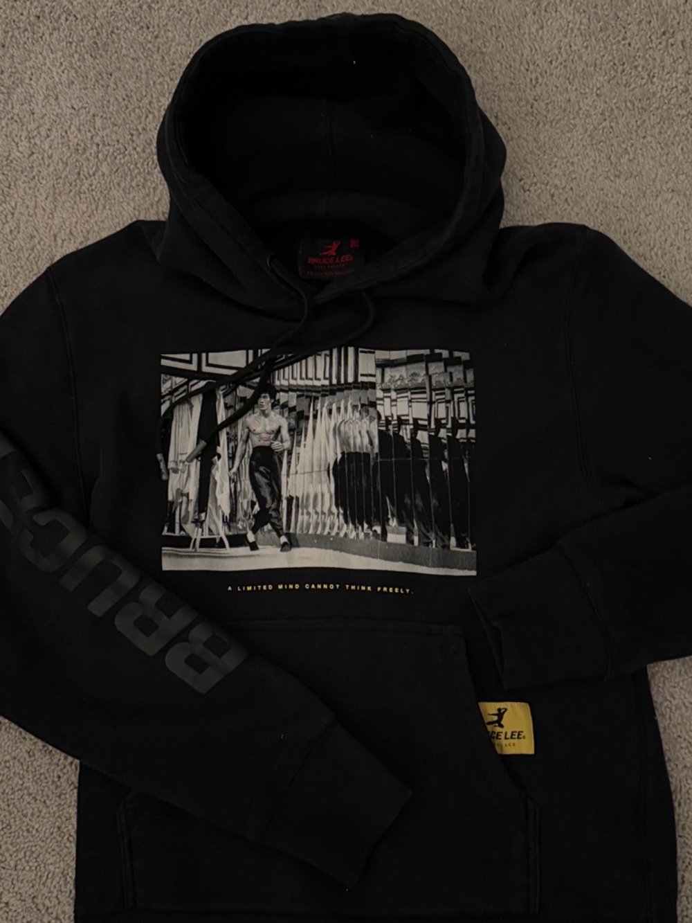 Bruce Lee Men’s Black Graphic Hoodie